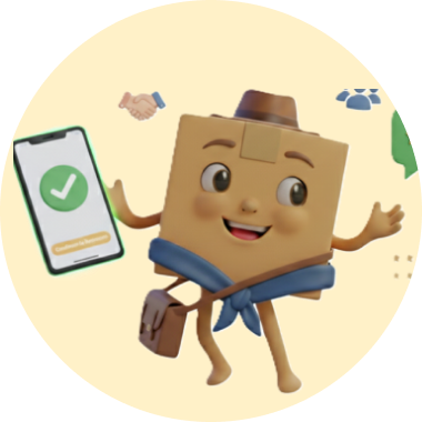 Expéditeur confirmant la réception du colis sur son téléphone via l’application Delivyou